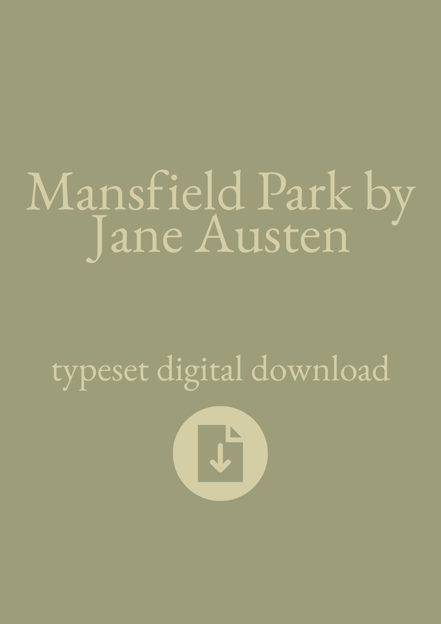 Typeset PDF - Mansfield Park by Jane Austen