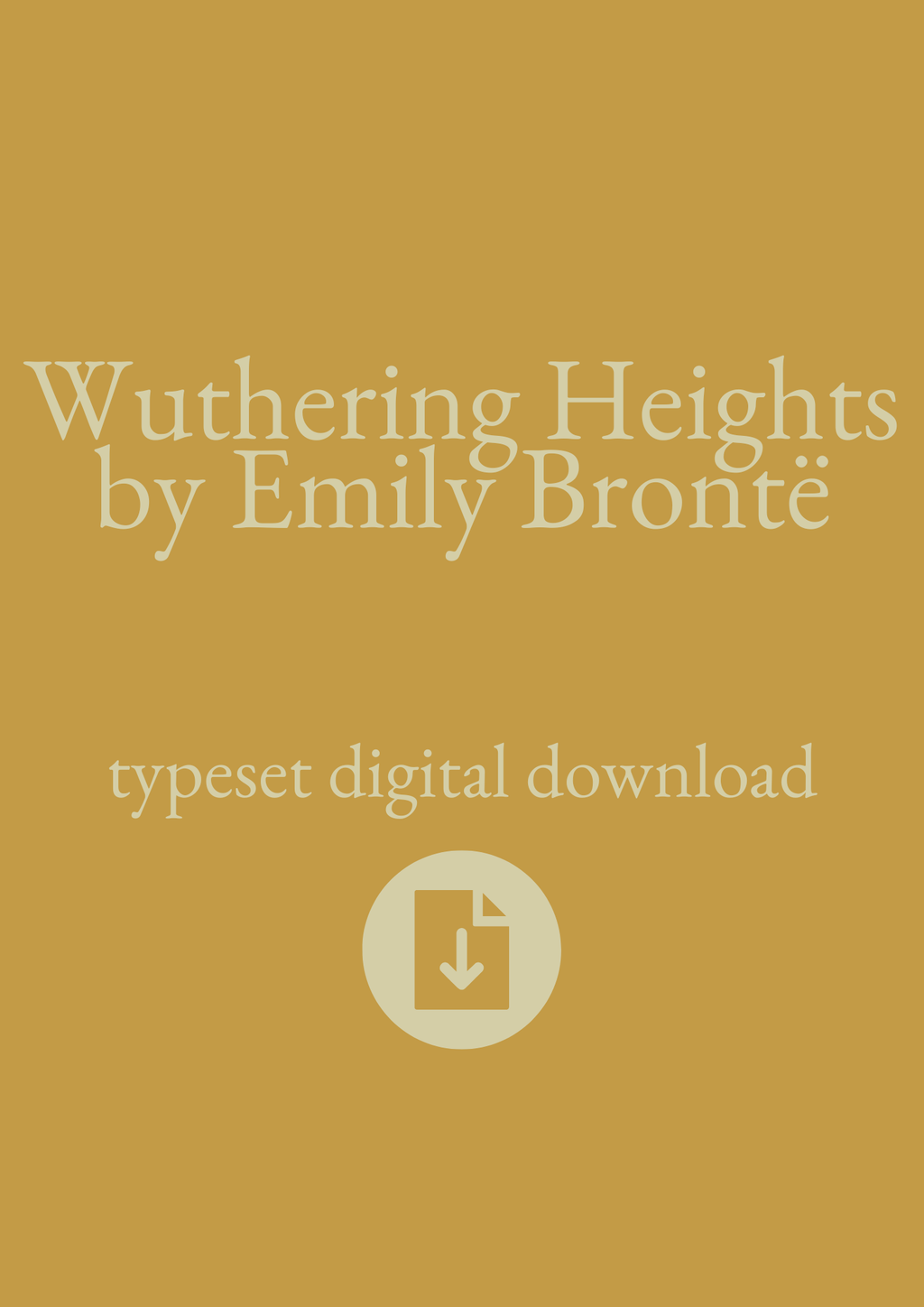 Typeset PDF - Wuthering Heights by Emily Brontë