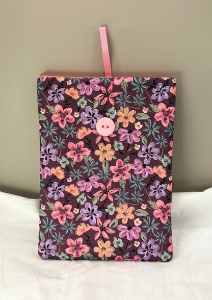 Plum Petals Padded Soft E-Reader Sleeve