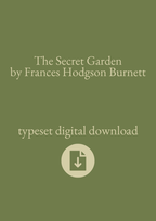 Typeset PDF - The Secret Garden by Frances Hodgson Burnett