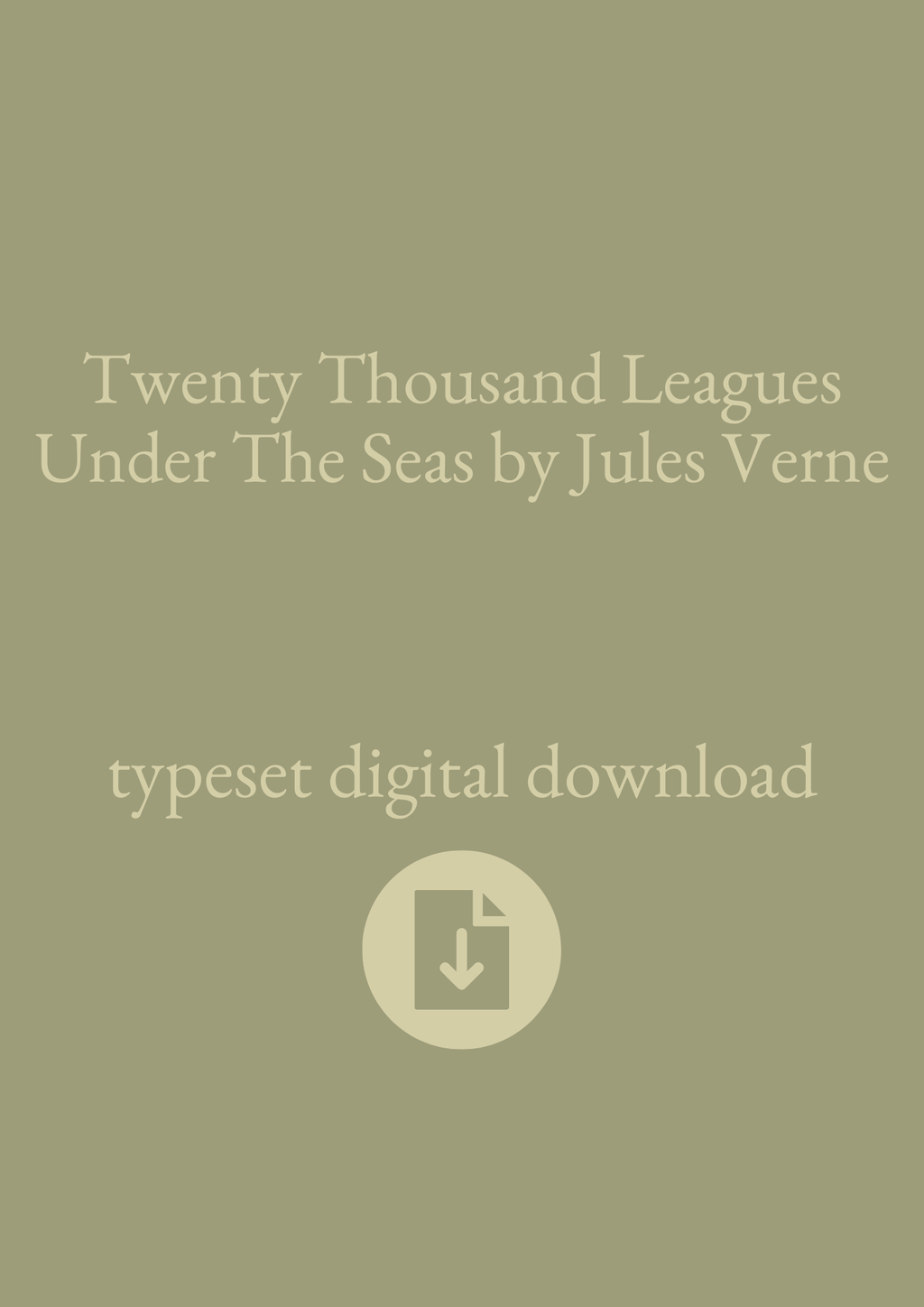Typeset PDF - Twenty Thousand Leagues Under The Seas by Jules Verne
