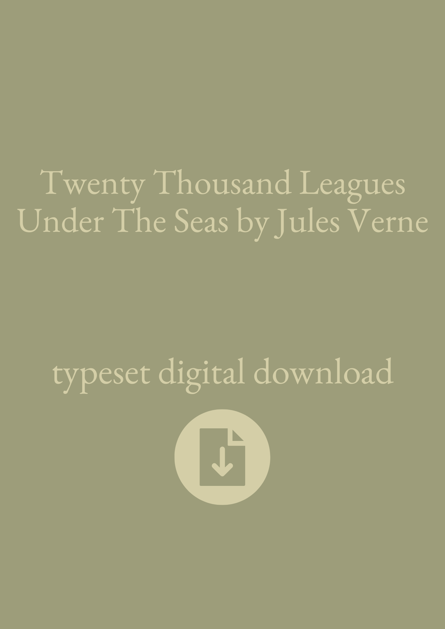 Typeset PDF - Twenty Thousand Leagues Under The Seas by Jules Verne