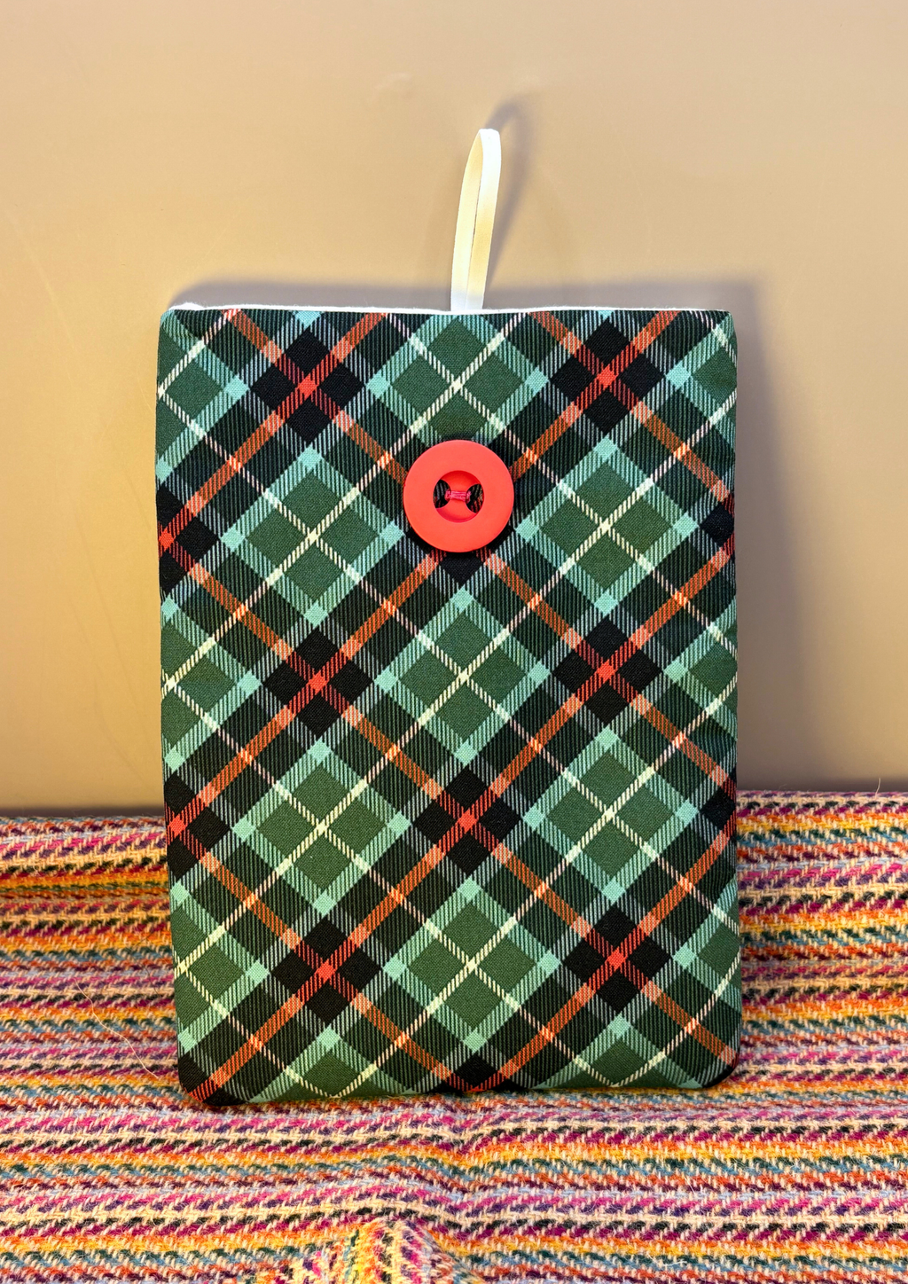 Plaid PJs Padded Soft E-Reader Sleeve