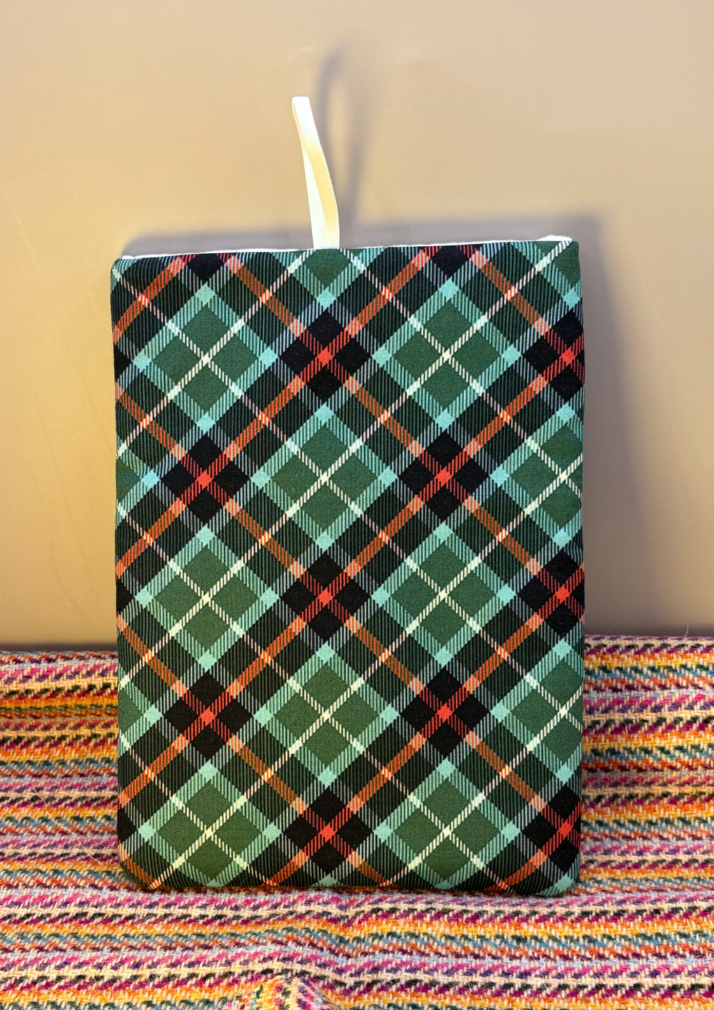 Plaid PJs Padded Soft E-Reader Sleeve