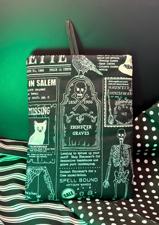 Ghostly Gazette Padded Soft E-Reader Sleeve