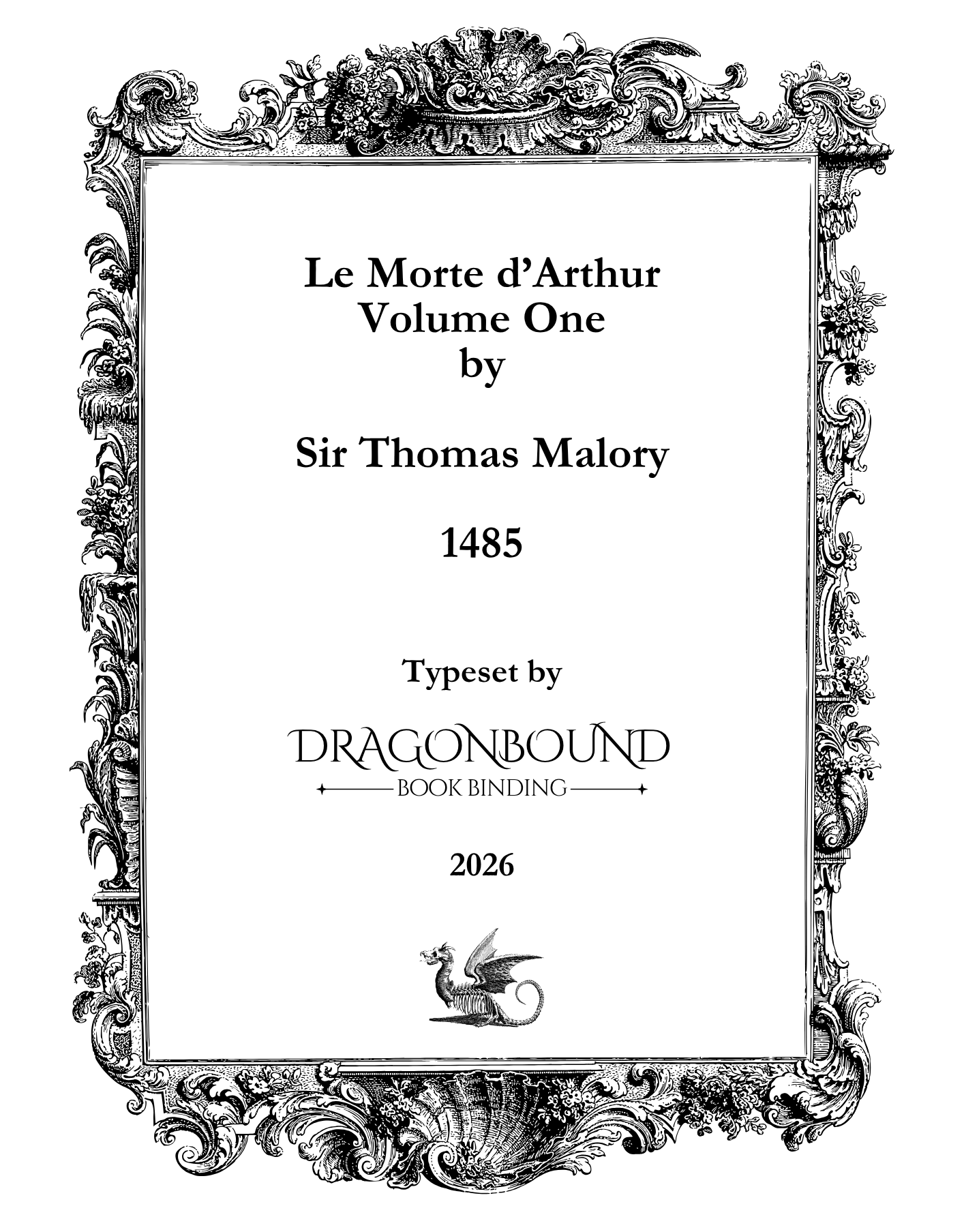 Typeset PDF - Le Morte d'Arthur (Two Volumes)