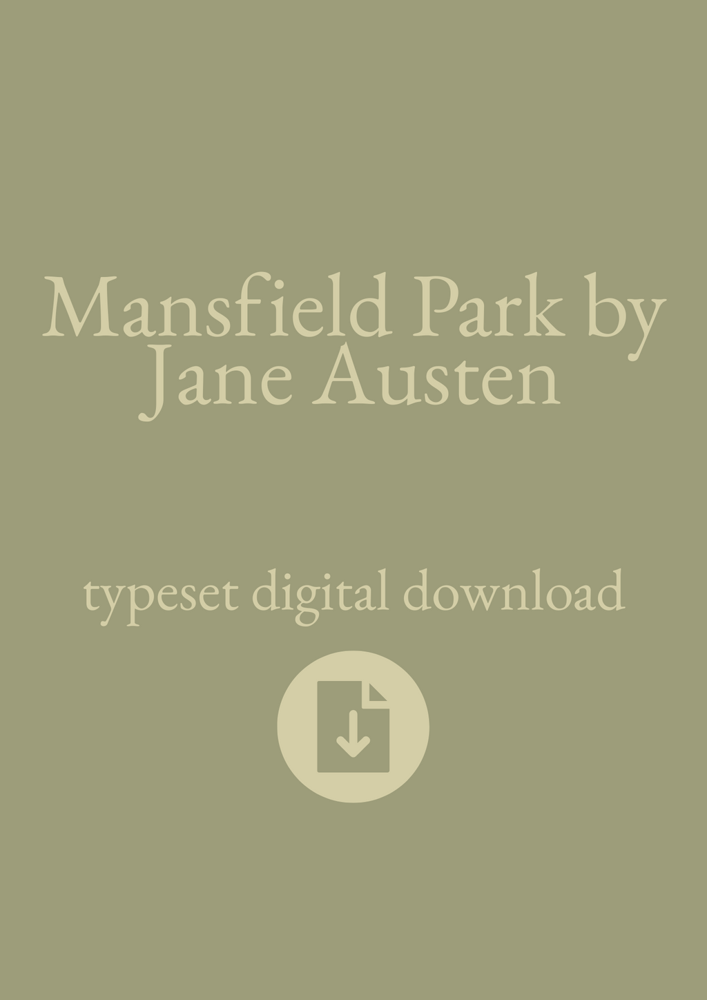 Typeset PDF - Mansfield Park by Jane Austen