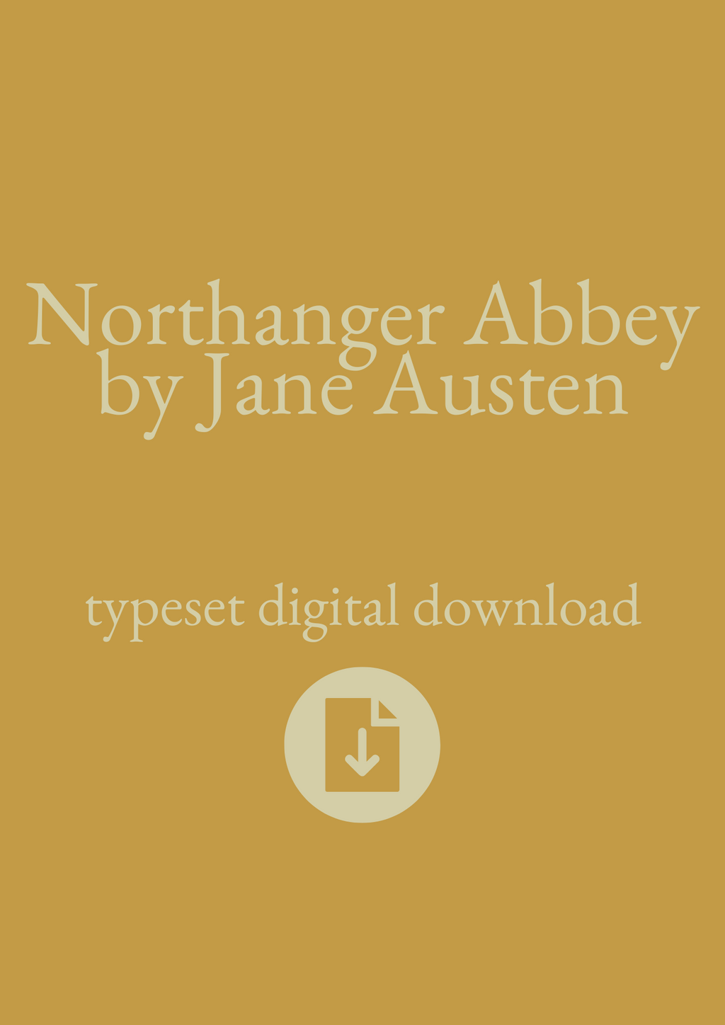 Typeset PDF - Northanger Abbey by Jane Austen