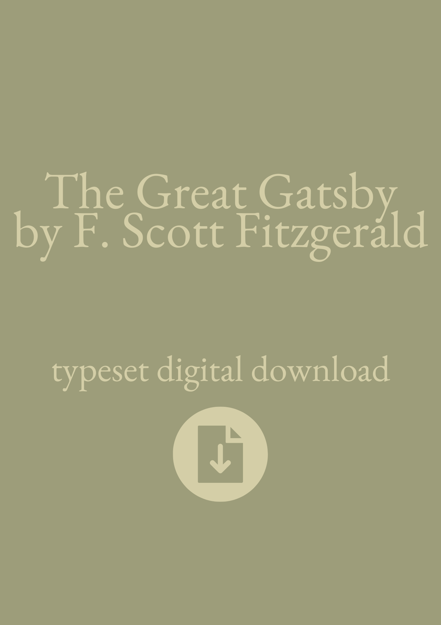 Typeset PDF - The Great Gatsby by F. Scott Fitzgerald