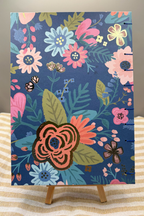 Midnight Blooms Handbound Sketchbook
