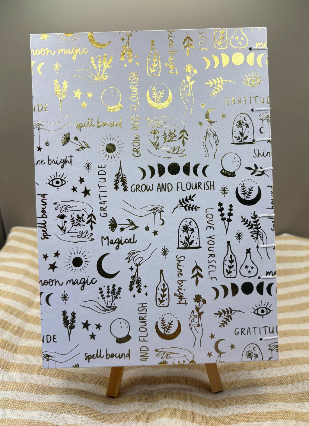 Golden Gratitude Handbound Sketchbook