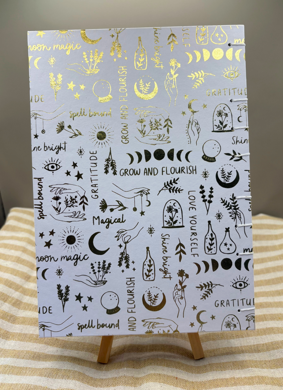 Golden Gratitude Handbound Sketchbook