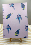 Purple Parrots Handbound Sketchbook