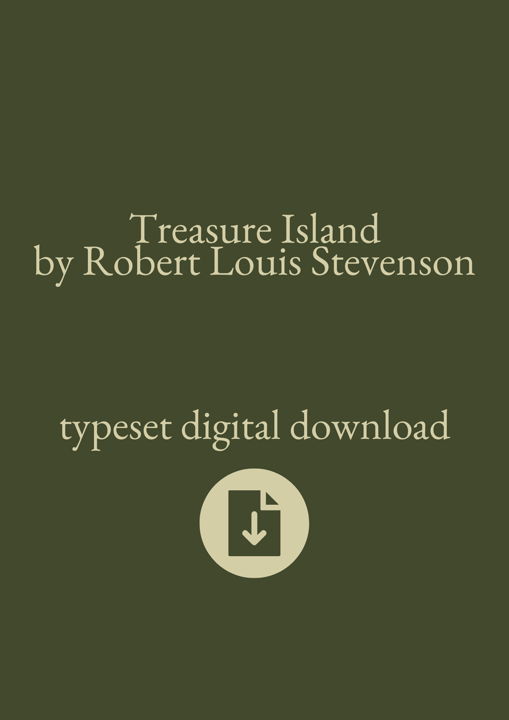 Typeset PDF - Treasure Island by Robert Louis Stevenson