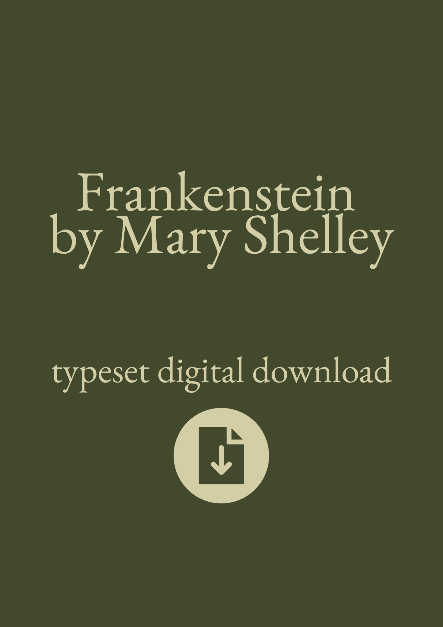 Typeset PDF - Frankenstein