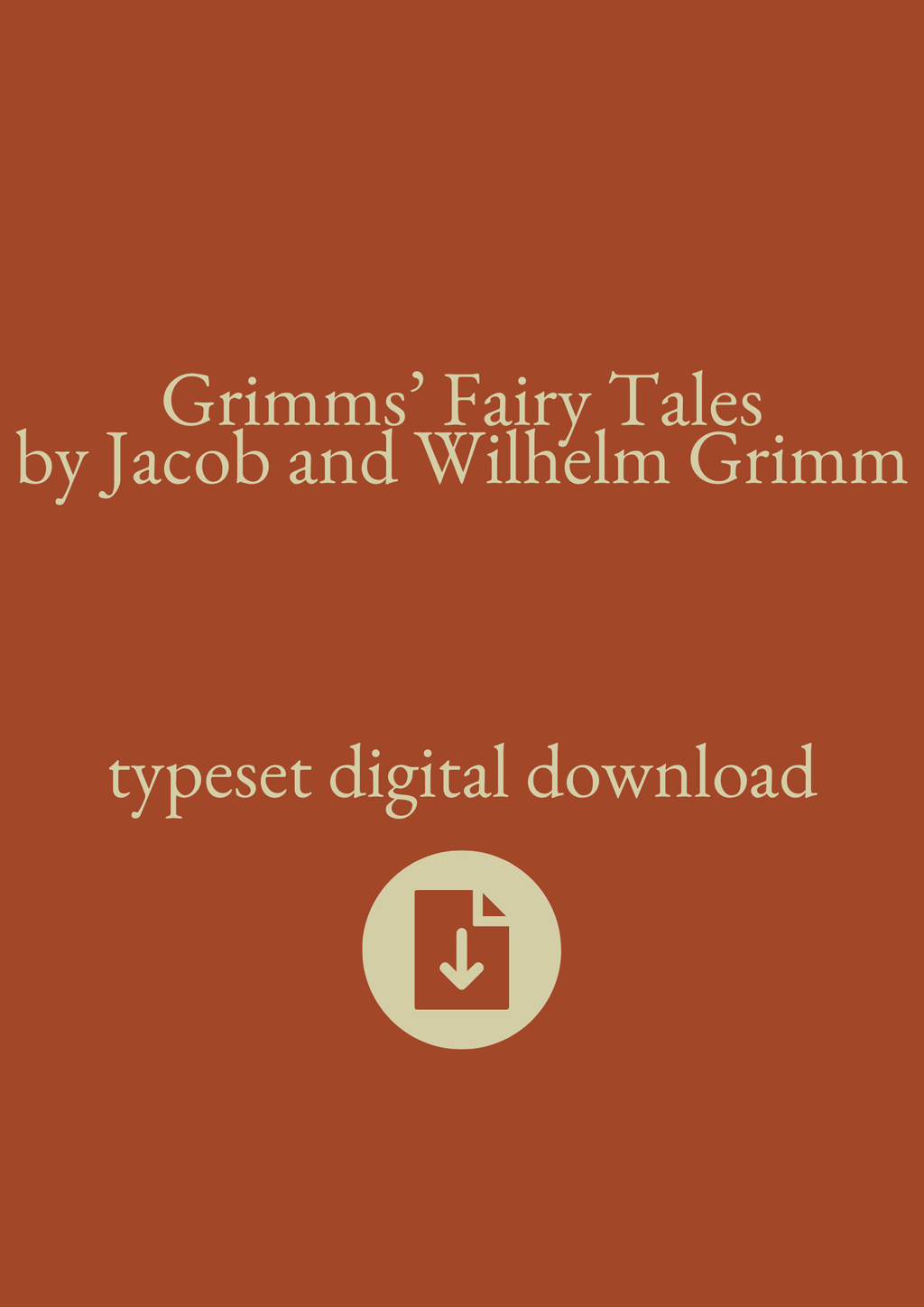 Typeset PDF - Grimms' Fairy Tales