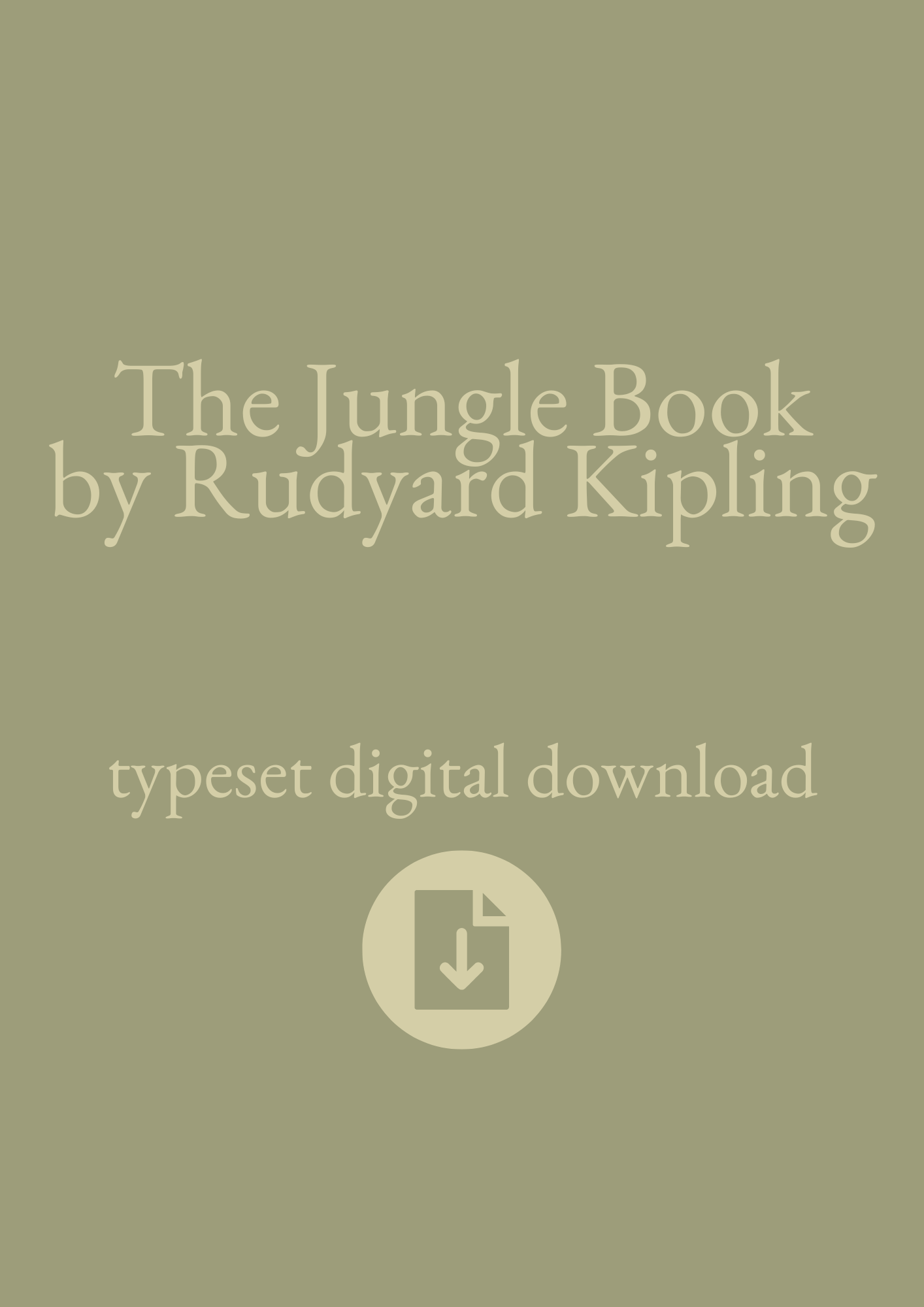 Typeset PDF - The Jungle Book