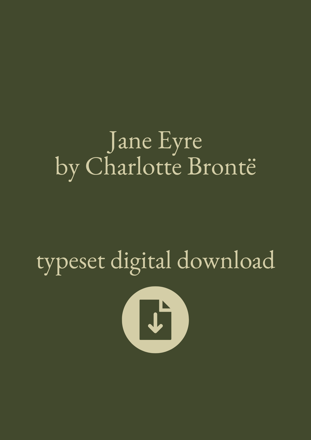 Typeset PDF - Jane Eyre by Charlotte Brontë