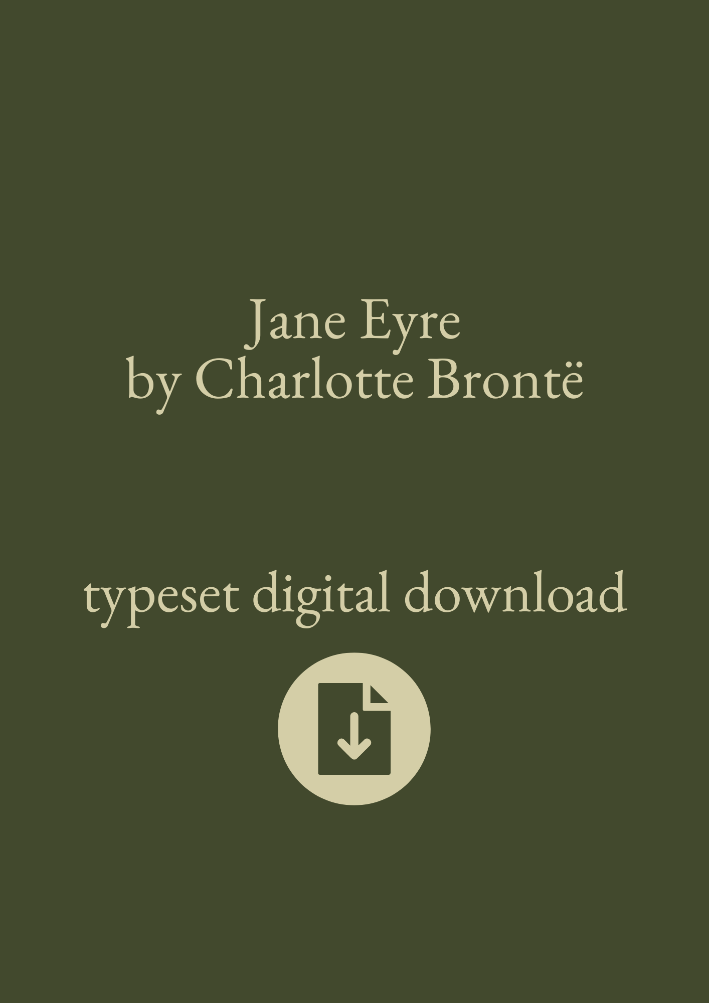 Typeset PDF - Jane Eyre by Charlotte Brontë