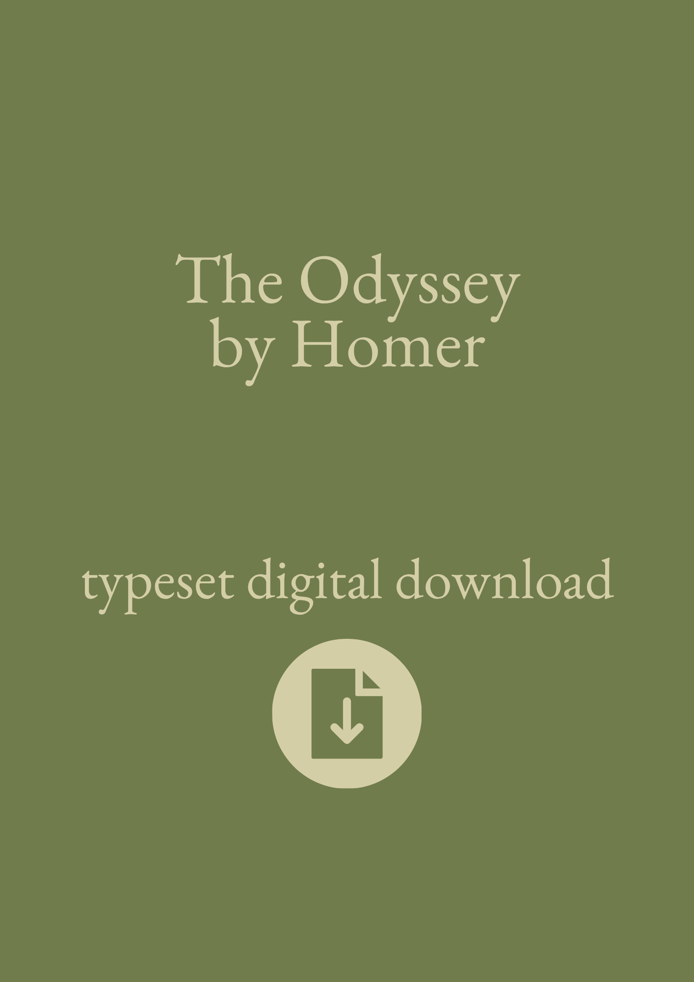 Typeset PDF - The Odyssey