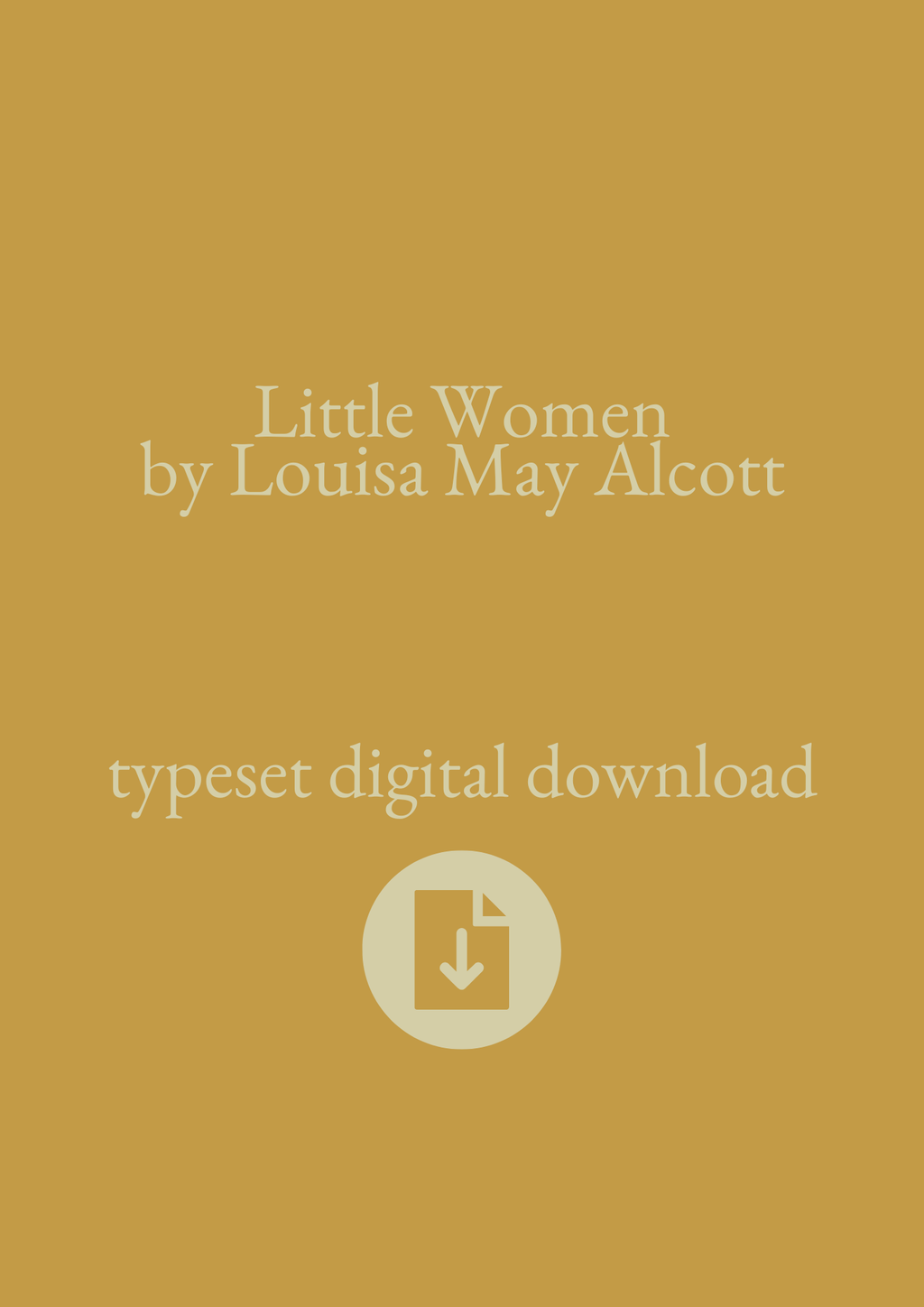 Typeset PDF - Little Women by Louisa May Alcott