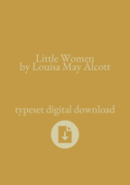 Typeset PDF - Little Women by Louisa May Alcott