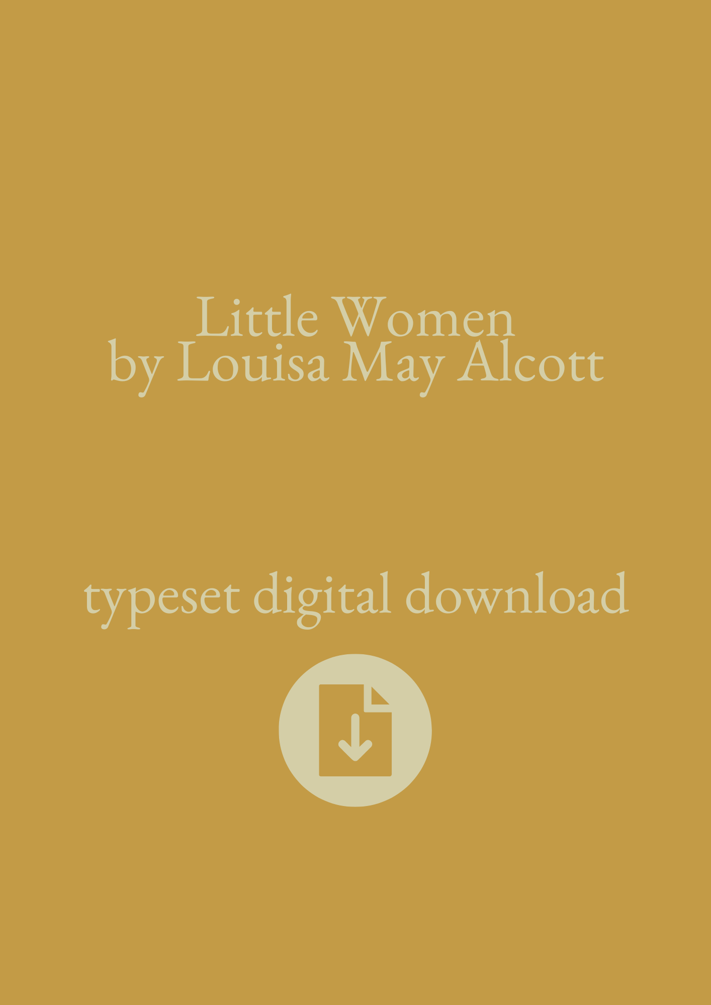 Typeset PDF - Little Women by Louisa May Alcott