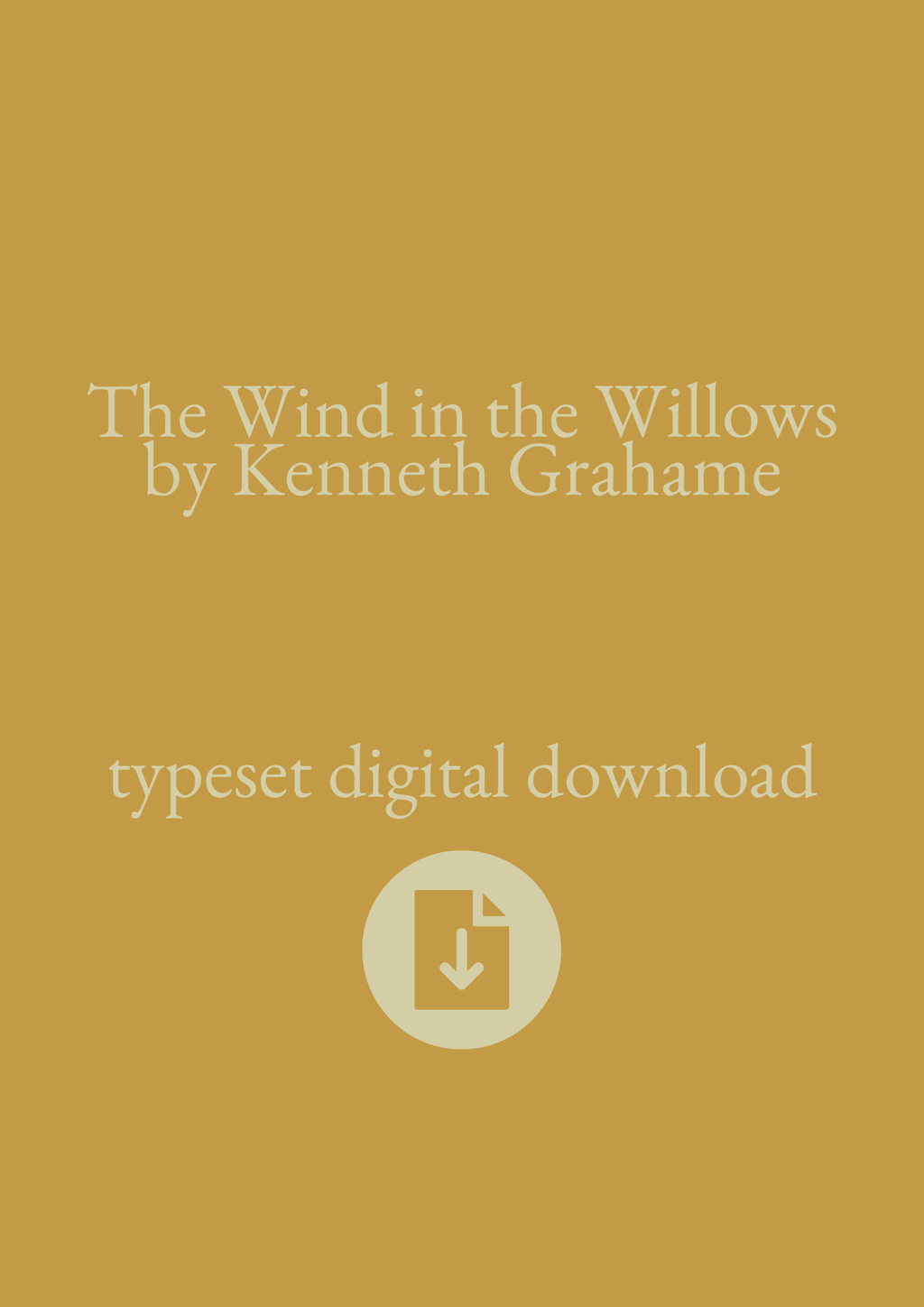 Typeset PDF - The Wind in the Willows