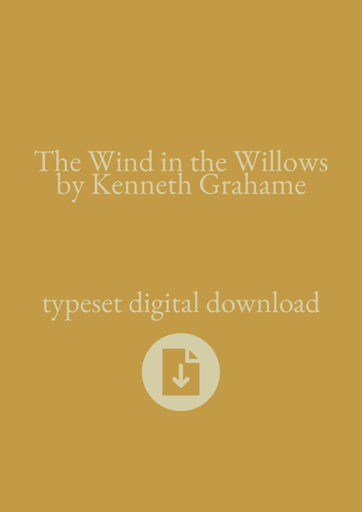 Typeset PDF - The Wind in the Willows