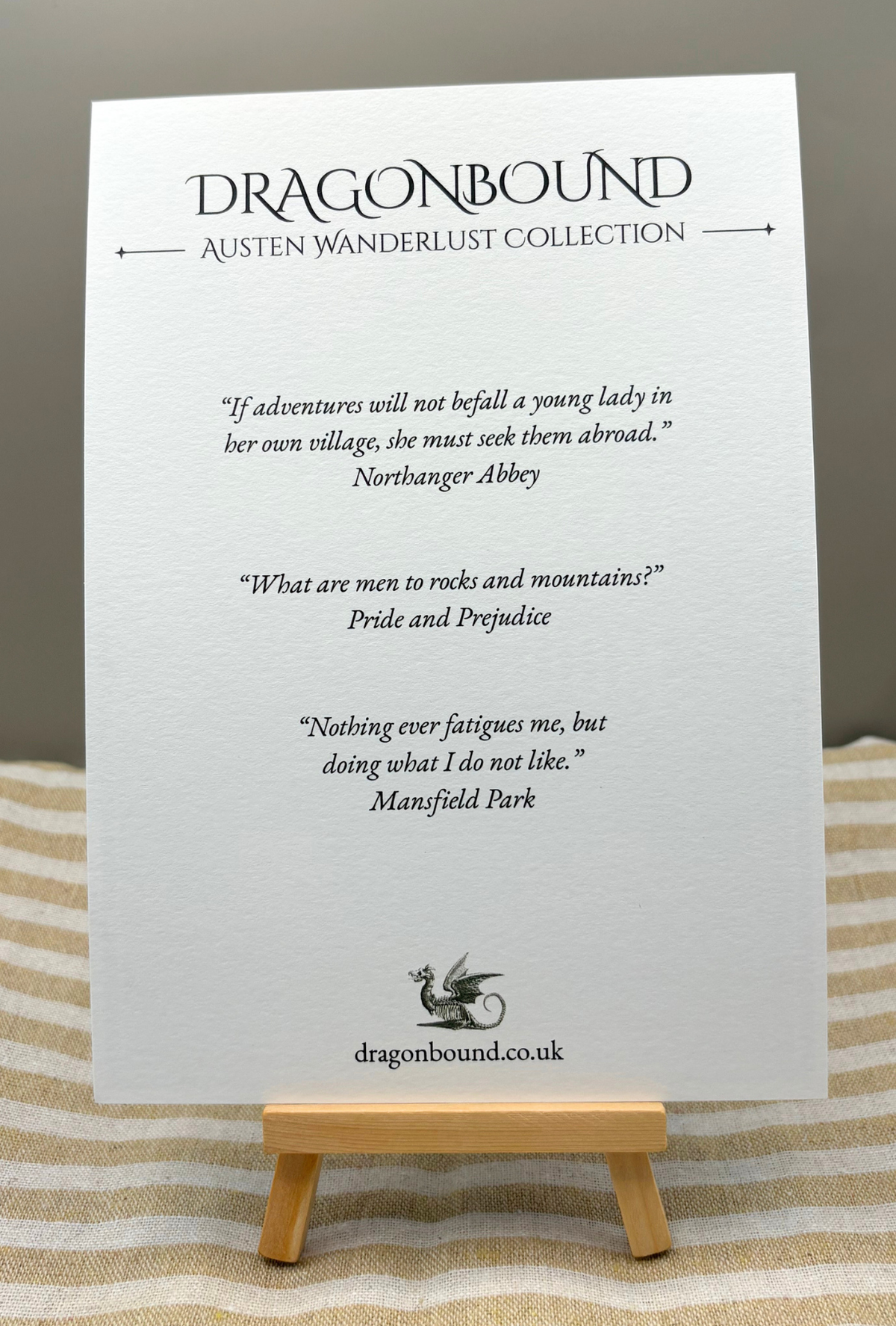 Pride and Prejudice A5 Vintage Print
