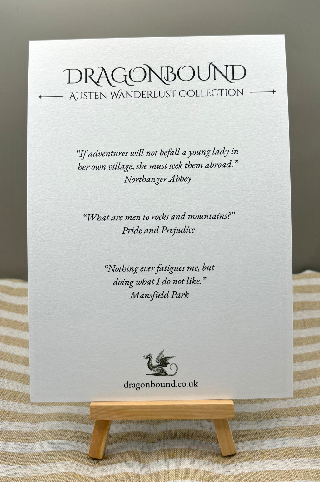 Mansfield Park A5 Vintage Print