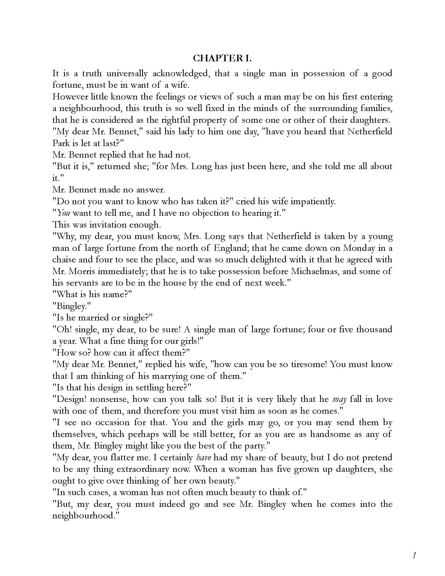 Typeset PDF - Pride and Prejudice by Jane Austen